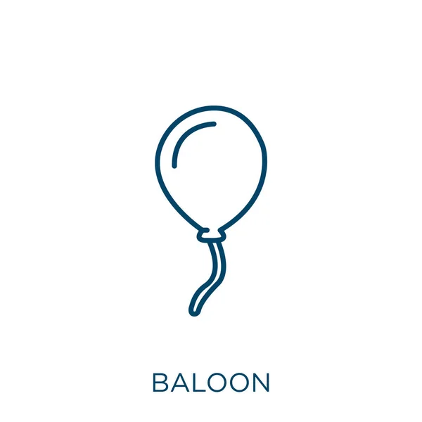 Икона Балона Тонкая Линейная Иконка Контура Балкона Выделена Белом Фоне — стоковый вектор