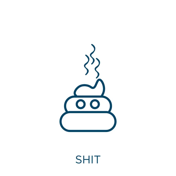 Shit Icon Thin Linear Shit Outline Icon Isolated White Background — ストックベクタ