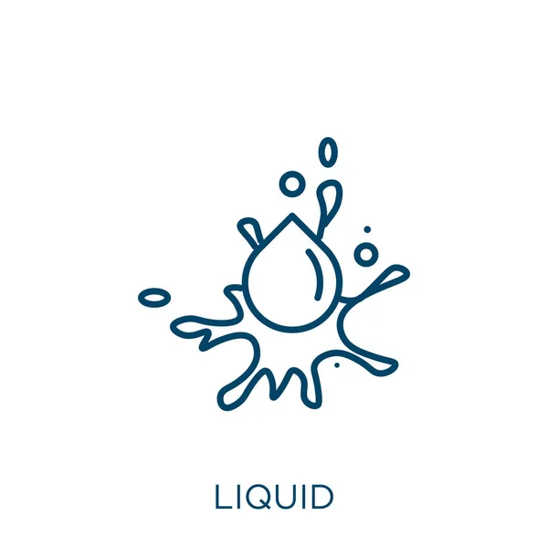 液体アイコン 白色の背景に絶縁された薄い線形液体アウトラインアイコン ラインベクトル液体記号 ウェブとモバイル用のシンボル — ストックベクタ