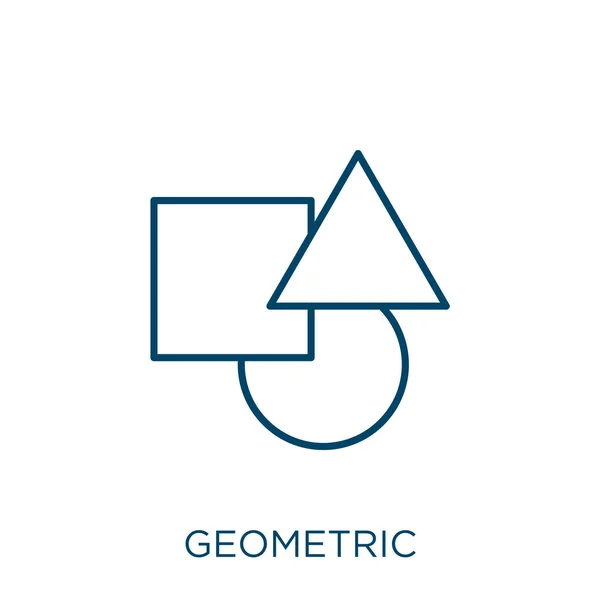 Icono Geométrico Icono Contorno Geométrico Lineal Delgado Aislado Sobre Fondo — Vector de stock