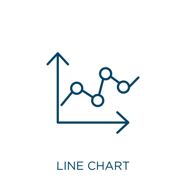 Ícone Gráfico Linha Ícone Esboço Gráfico Linha Linear Fino Isolado — Vetor de Stock