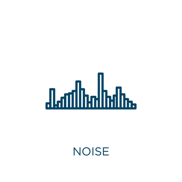 Gürültü Simgesi Beyaz Arkaplanda Izole Edilmiş Ince Doğrusal Gürültü Anahat — Stok Vektör