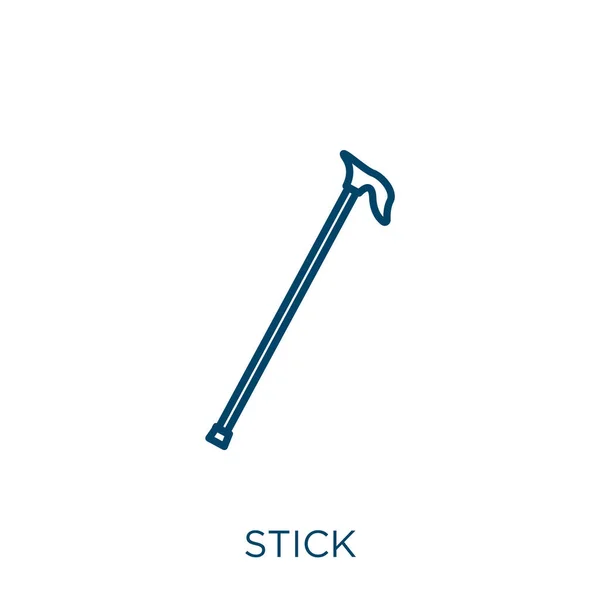 Stick Icon Thin Linear Stick Outline Icon Isolated White Background — Stock Vector