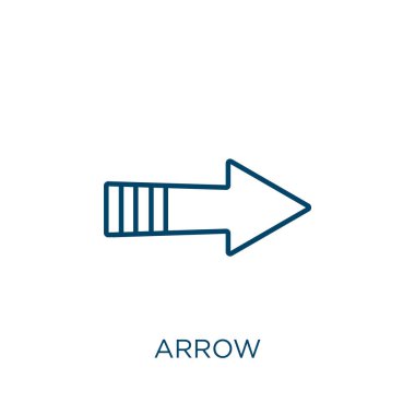 Yeşil ok simgesi. İnce doğrusal yeşil ok ana hatları simgesi beyaz arkaplanda izole edildi. Satır vektörü yeşil ok işareti, ağ ve mobil sembolü