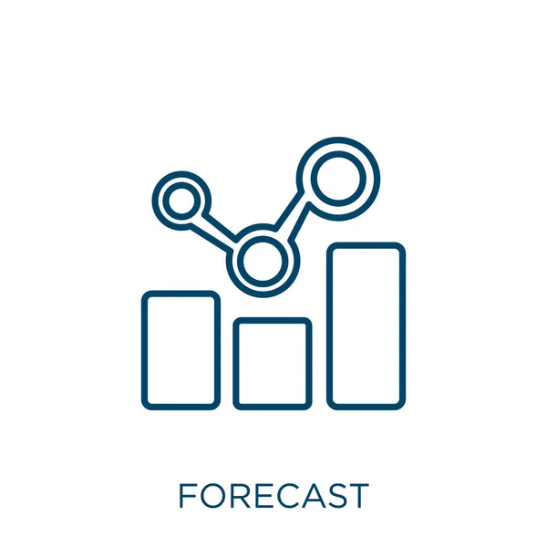 Icono Pronóstico Icono Del Contorno Pronóstico Lineal Delgado Aislado Sobre — Vector de stock