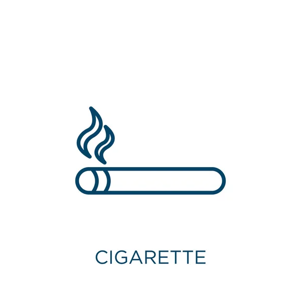 Sigarettenpictogram Dunne Lineaire Sigarettenomtrek Pictogram Geïsoleerd Witte Achtergrond Line Vector — Stockvector