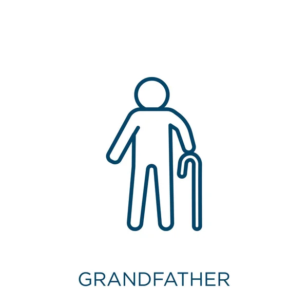 할아버지의 아이콘 할아버지는 배경에 고립된 아이콘을 그리고 모바일의 상징인 할아버지 — 스톡 벡터