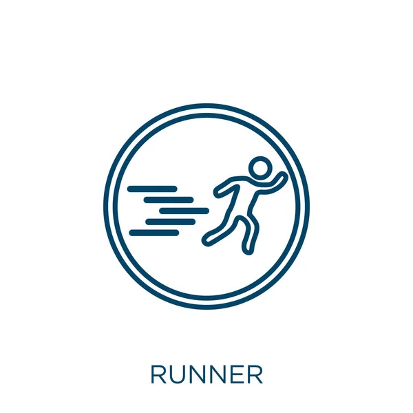 달리기 아이콘 서라운드 아이콘은 배경에 분리되어 있습니다 모바일을 상징하는 — 스톡 벡터