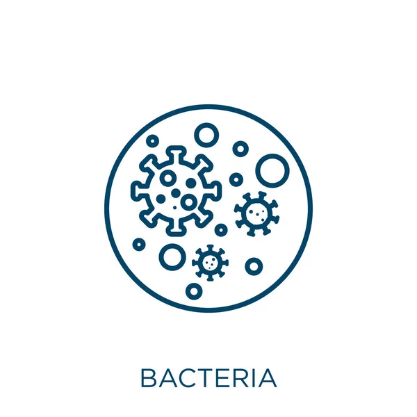 Icono Bacterias Bacterias Lineales Delgadas Esbozan Icono Aislado Sobre Fondo — Vector de stock
