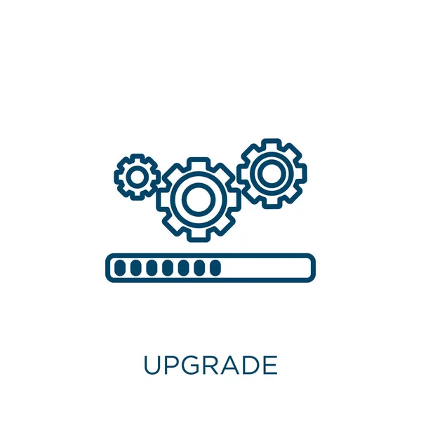 Upgrade Icon Thin Linear Upgrade Outline Icon Isolated White Background — Stockvektor