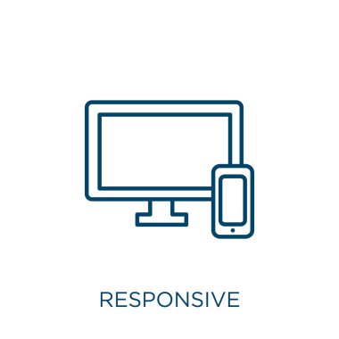 responsive icon. Thin linear responsive outline icon isolated on white background. Line vector responsive sign, symbol for web and mobile