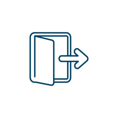 logout icon. Thin linear logout outline icon isolated on white background. Line vector logout sign, symbol for web and mobile