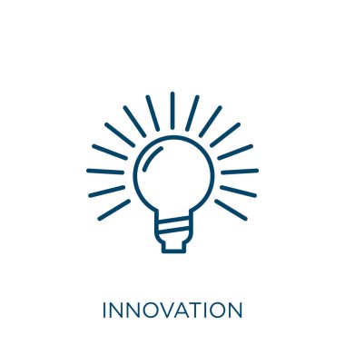 innovation icon. Thin linear innovation outline icon isolated on white background. Line vector innovation sign, symbol for web and mobile