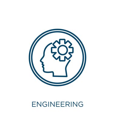 engineering icon. Thin linear engineering outline icon isolated on white background. Line vector engineering sign, symbol for web and mobile