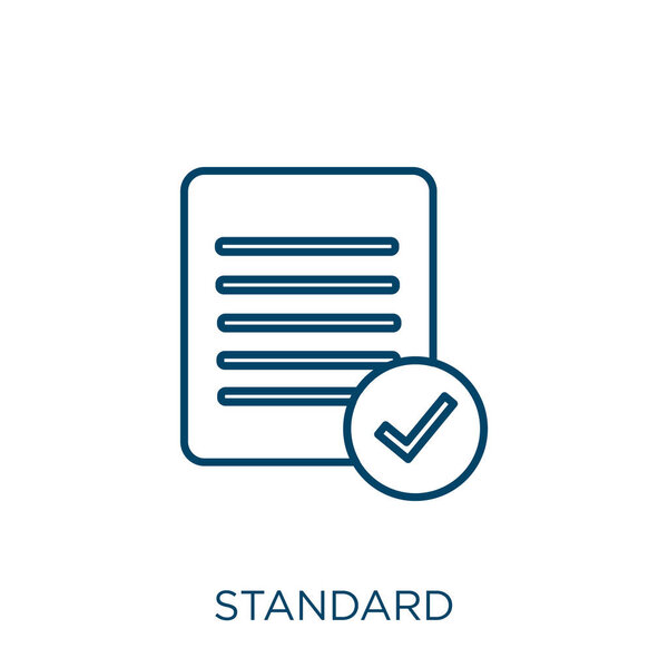 standard icon. Thin linear standard outline icon isolated on white background. Line vector standard sign, symbol for web and mobile