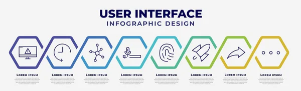 Vector Infographic Design Template Icons Options Steps Infographic User Interface — 图库矢量图片