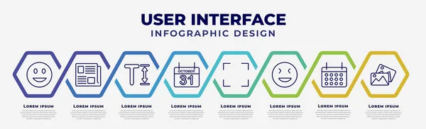 Vector Infographic Design Template Icons Options Steps Infographic User Interface — Image vectorielle