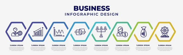Vector Infographic Design Template Icons Options Steps Infographic Business Concept — Archivo Imágenes Vectoriales