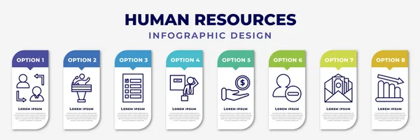 Infographic Template Icons Options Steps Infographic Human Resources Concept Included Jogdíjmentes Stock Vektorok