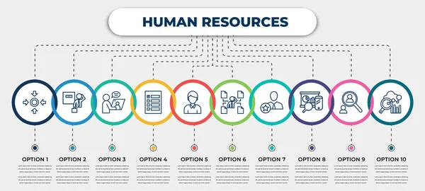 Vector Infographic Template Icons Options Steps Infographic Human Resources Concept Stock Vektor