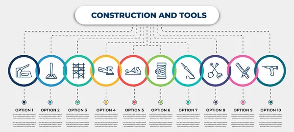 Modèle Infographie Vectorielle Avec Des Icônes Options Étapes Infographie Pour — Image vectorielle