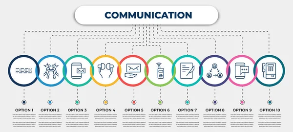 Vector Infographic Template Icons Options Steps Infographic Communication Concept Included — Image vectorielle