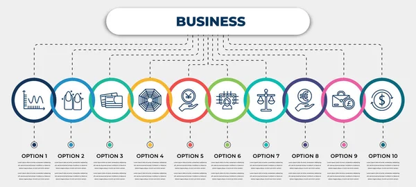 Vector Infographic Template Icons Options Steps Infographic Business Concept Included — ストックベクタ