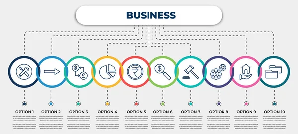 Vector Infographic Template Icons Options Steps Infographic Business Concept Included — Stock Vector
