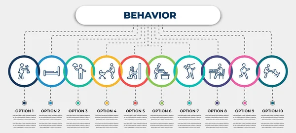 Vector Infographic Template Icons Options Steps Infographic Behavior Concept Included — Image vectorielle