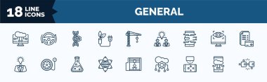 set of general web icons in outline style. thin line icons such as computing technology, biomass energy, digital economy, brand awareness, data science, ar game, edge computing,   vector.