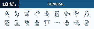 set of general web icons in outline style. thin line icons such as hr solutions, agitation, inauguration, distance learning, big data scientist, coworking, beauty care, ecommerce strategy vector.