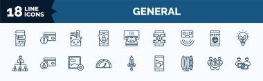 set of general web icons in outline style. thin line icons such as ecommerce platform, e-privacy, active sensor, hr planning, credit rating, filament, hr policies, affiliate link vector.