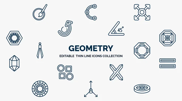 Concept Geometry Web Icons Outline Style Thin Line Icons Quick — Stockvector