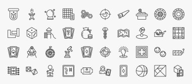 set of 40 arcade icons in outline style. thin line icons such as voice acting, voice acting, curtain stage, curtain stage, curtain stage, voice acting, editable vector.