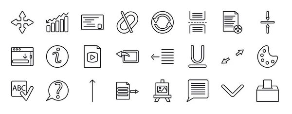 Benutzeroberfläche Editierbare Zeilensymbole Gesetzt Benutzeroberfläche Thin Line Icons Sammlung Pfeile — Stockvektor