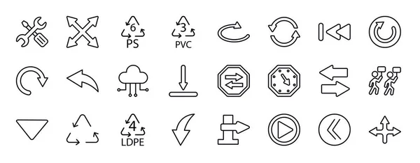 Benutzeroberfläche Editierbare Zeilensymbole Gesetzt Benutzeroberfläche Thin Line Icons Sammlung Mechanisches — Stockvektor