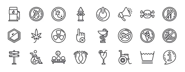 Zeichen Editierbare Zeilensymbole Gesetzt Zeichen Dünne Linie Symbole Sammlung Tankstelle — Stockvektor