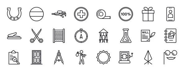 Miscellaneous Editable Line Icons Set Miscellaneous Thin Line Icons Collection — Stock Vector