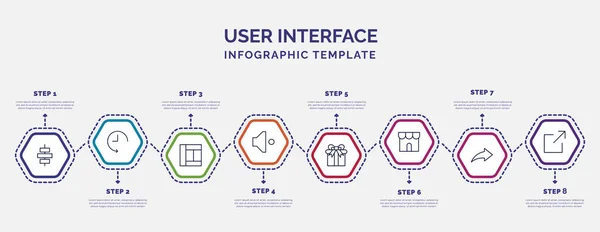 Szablon Infograficzny Ikonami Opcjami Lub Krokami Infografika Dla Koncepcji Interfejsu — Wektor stockowy