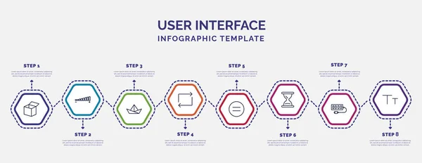 Infographic Template Met Pictogrammen Opties Stappen Infographic Voor Gebruikersinterface Concept — Stockvector