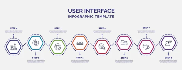 Infographic Template Icons Options Steps Infographic User Interface Concept Included — Stock Vector