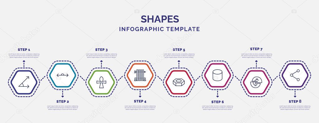Infographic Template Icons Options Steps Infographic Shapes Concept Included Angle Royalty Free Stock Illustrations