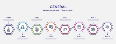 Simgeli ve 8 basamaklı bilgi şablonu. Genel kavram için bilgi. büyük veri bilimcileri, disk frenleri, yıllık ücret, kredi riski, aktif sensör, veri bilimi, bpm simgeleri.