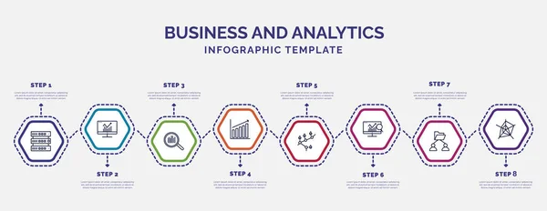 Plantilla Infografía Con Iconos Opciones Pasos Infografía Para Concepto Negocio — Archivo Imágenes Vectoriales