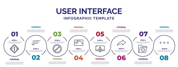 Modèle Infographique Avec Des Icônes Options Étapes Infographie Pour Concept — Image vectorielle