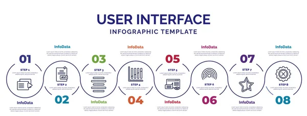 Infographic Template Icons Options Steps Infographic User Interface Concept Included — Stock Vector