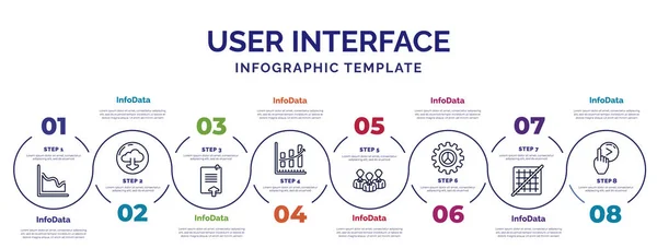 Infographic Template Icons Options Steps Infographic User Interface Concept Included — Stock Vector