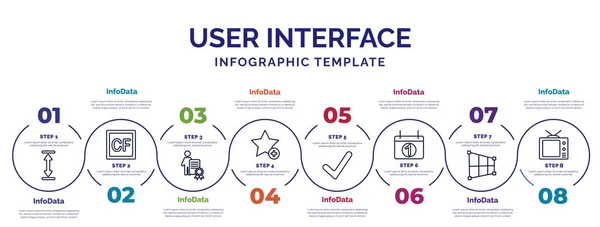 Infographic Template Met Pictogrammen Opties Stappen Infographic Voor Gebruikersinterface Concept — Stockvector