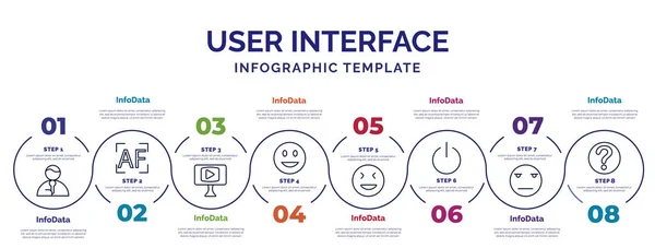 Infographic Template Met Pictogrammen Opties Stappen Infographic Voor Gebruikersinterface Concept — Stockvector