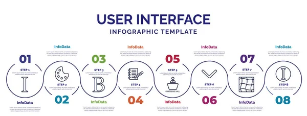 Infographic Template Met Pictogrammen Opties Stappen Infographic Voor Gebruikersinterface Concept — Stockvector